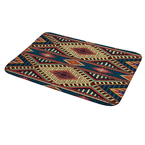 Tapis de bain antidérapant et absorbant en coton brodé de 91x61 cm - 5