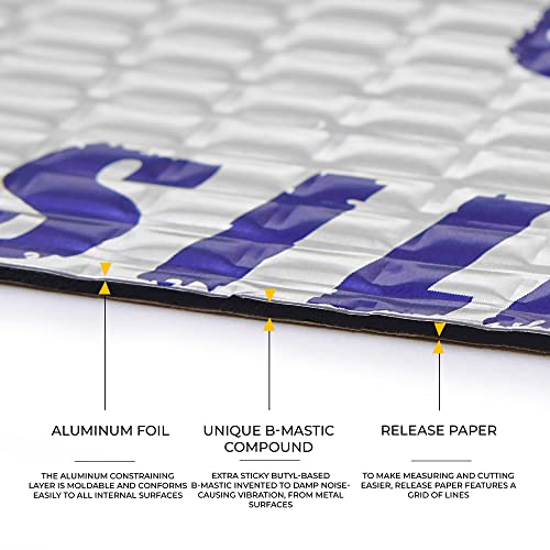 Siless NEWSLS50_52 50 Mil (1.3Mm) 52 Sqft Car Sound Deadening Mat - Butyl Automotive Sound Deadener - Noise Insulation And Vibration Dampening Material ( 52 Sqft) thumb #1