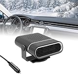 Tccydm Auto Heizung, 150 W, 12v Tragbare Autoheizung, 360° Drehbar Standheizung Auto, Heizlüfter Auto, 2-in-1-Multifunktionauto Heizung, Auftauen und Entnebeln, für Wohnmobil Camper LKW PKW 12 v