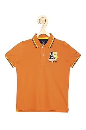 Allen Solly Junior Regular Boys Polycotton Orange T-Shirt