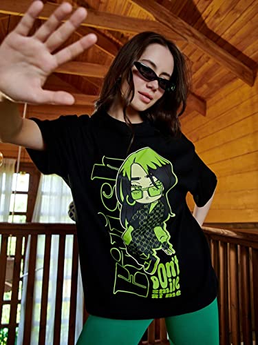 Image of Bewakoof Women's Graphic Printed 100% Cotton Plus Size T-Shirt - Boyfriend Fit, Round Neck, Half Sleeve