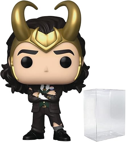 Funko Marvel: Loki - Figura de vinilo del presidente Loki Pop! (incluye funda protectora compatible con caja Pop Box)