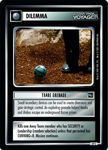 STAR TREK CCG 1E VOYAGER TRABE GRENADE 27C