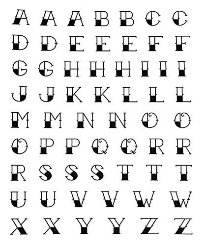 Traditional Knuckle Ltrs Temporary Tattoos (2-Pack) | Skin Safe | MADE IN THE USA| Removable