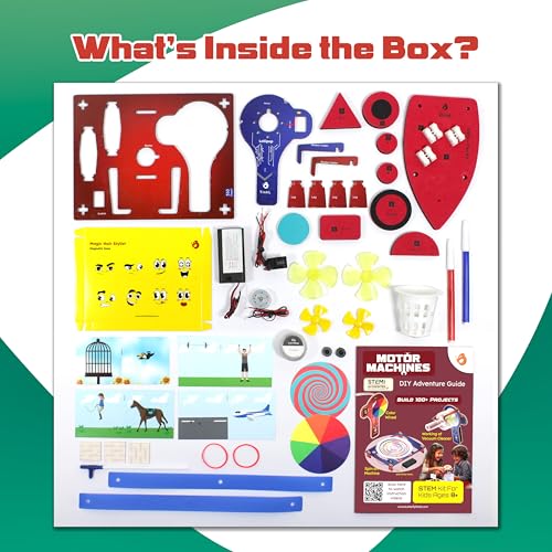 Image of Butterfly Edufields 100+ Motor Machines Science Experiment Kit | STEM Toys for Boys 5 6 7 8 9 10 Year Old | Birthday Gift for Boys Girls Age 6-10 8-10 7-14 Years | DIY STEM Projects Kit for Kids