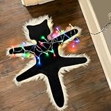 Light Up Fried Cat Rug Funny Christmas Lights Decoration Floor Aunt Bethany's Fried Pussycat Rug from National Lampoon's Funny Christmas Decoration Halloween Carpet (Colored Lights)