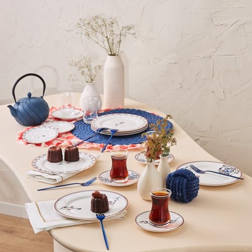 Karaca Nakkas Dessert-Set für 6 Personen, 18-teilig - Exquisite Eleganz für köstliche Nachspeisen