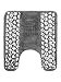Popular Bath Sinatra Contour Silver Modern Classic Bath Accessories Decorative Beautiful Hollywood Design Bathroom Contour Rug size 21” x 24
