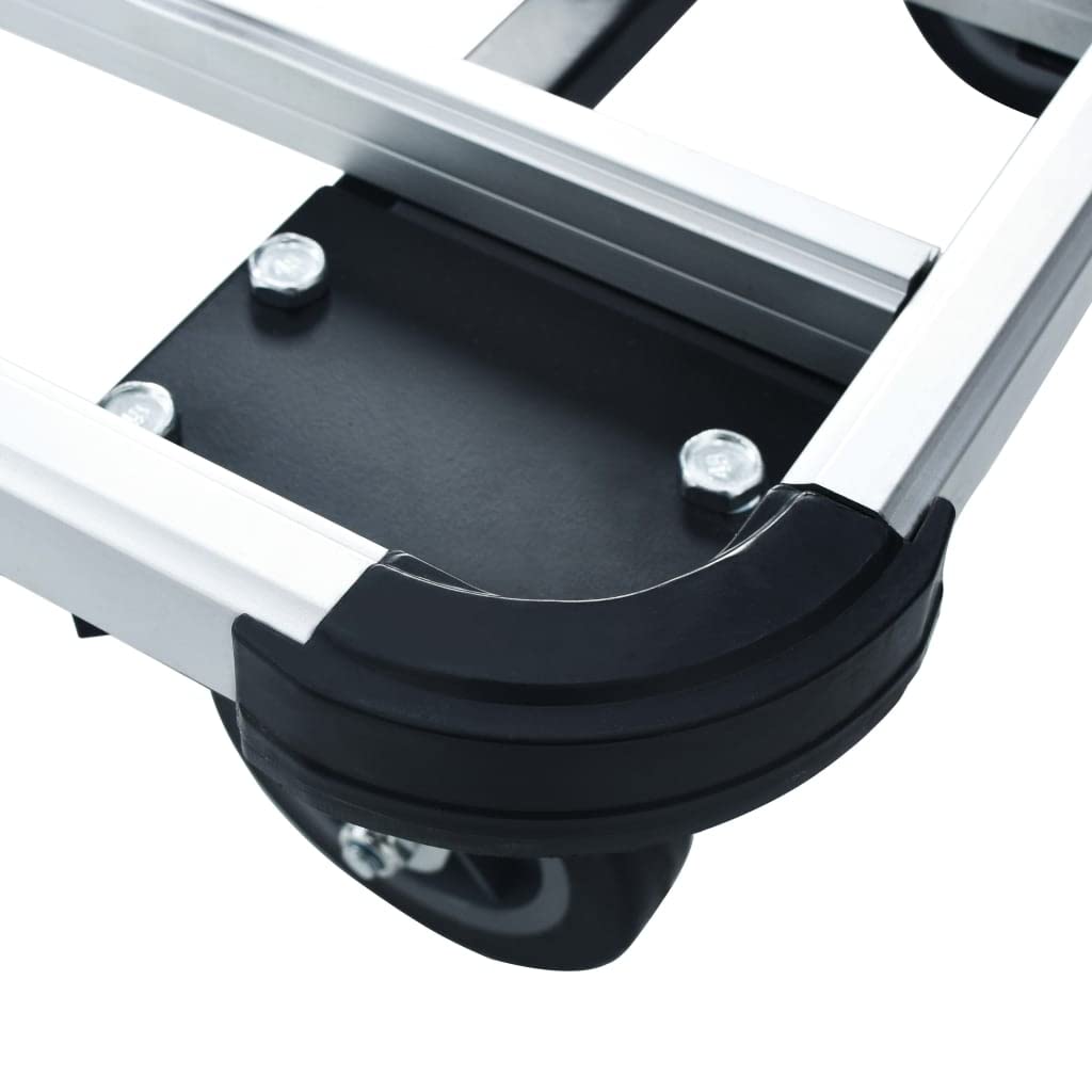 Genérico Carrito de Transporte Plegable de Aluminio Plateado 150 kg