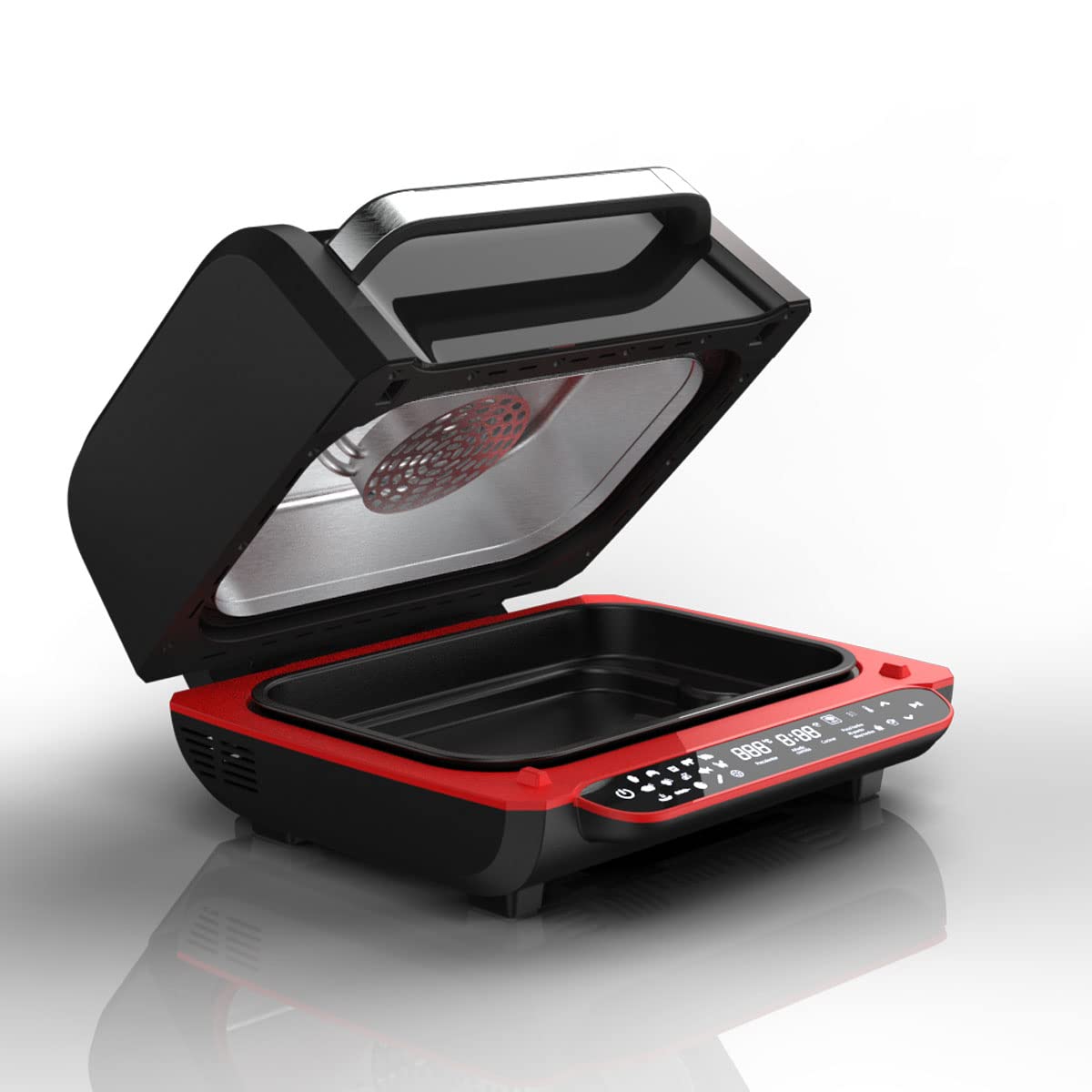 Foodie Fryer by Cloen Freidora sin Aceite 7L 1700W | 18 Funciones, 8 Dispositivos en 1, Panel Led Táctil, Doble uso: Cesta o Plancha Grill, Sin BPA