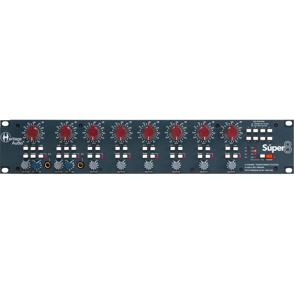 Amazon.co.jp: Heritage Audio Super 8 8チャンネルマイクプリアンプ