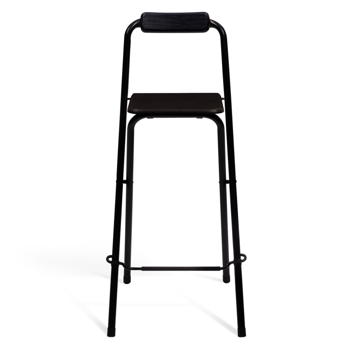 IDMarket – Juego de 4 taburetes de bar plegables DELSON negros
