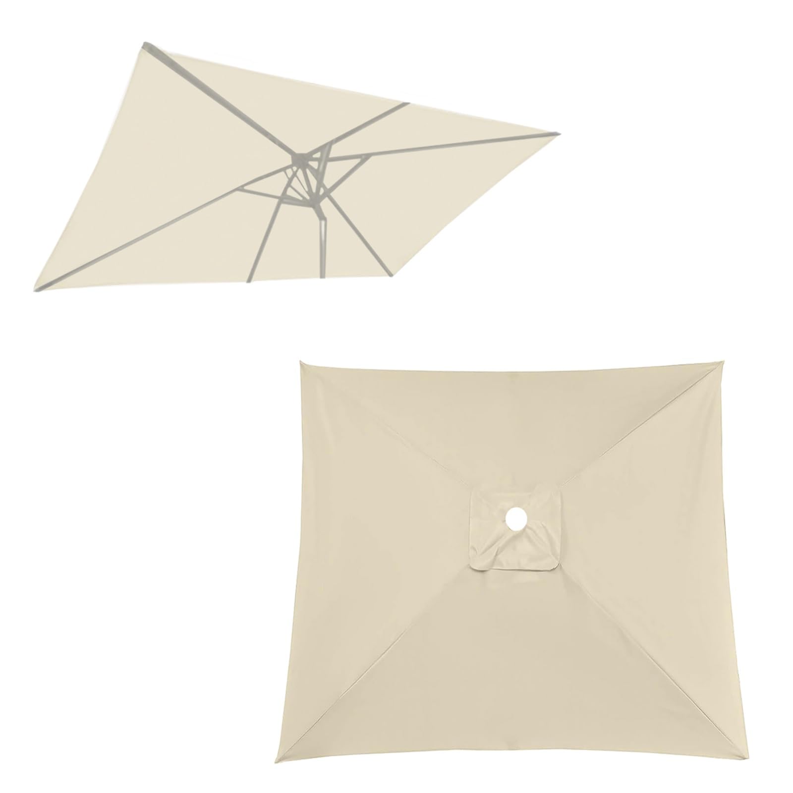 Rechange Telo Per Ombrellone 2x2 2x3m 2.5x2.5m 3x3m, Impermeabile, ProtezioneUV Traspirante, Copertura In Tessuto Di Ricambio, Tessuto Vela Di Sostituzione Parasole Da Giardino(Beige,2.5X2.5m)