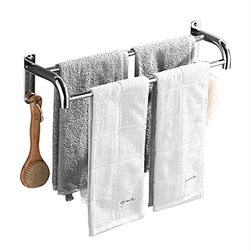 Porte-serviette en acier inoxydable 2 niveaux Clace-C-70, design élégant pour salle de bain
