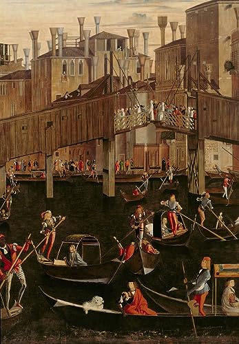 Toile Pont du Rialto Carpaccio 60x90cm tableau décoration salon