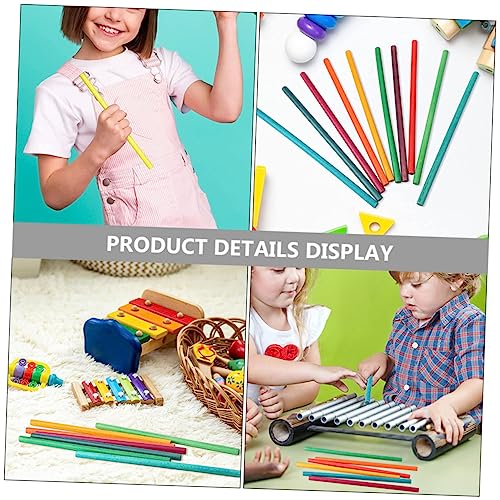 TOYANDONA 50pcs Color Stick Set Rhythm Sticks for Kids Drums for Kids Tools for Rhythm Music s Wood Music s for Beginner s Wooden Toy Percussion Accessories - Image 3