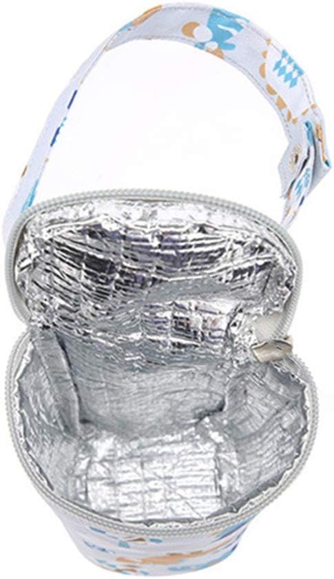 Portable Baby Bottle Warmer Bag, Insulated Thermal Tote for Milk & Formula, 4-Hour Heat Preservation Feeding Bottle Carrier for Car, Travel (Black)