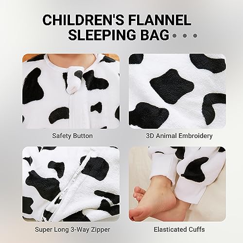 Image of MICHLEY Baby Sleeping Bag Sack with Legs Long Sleeve Wearable Pajamas | wearable blanket toddler baby, 9 Months-6T, Animal Designs, Flannel, Machine Wash