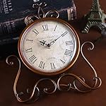 Vintage Brass Roman Numeral Mantel Clock