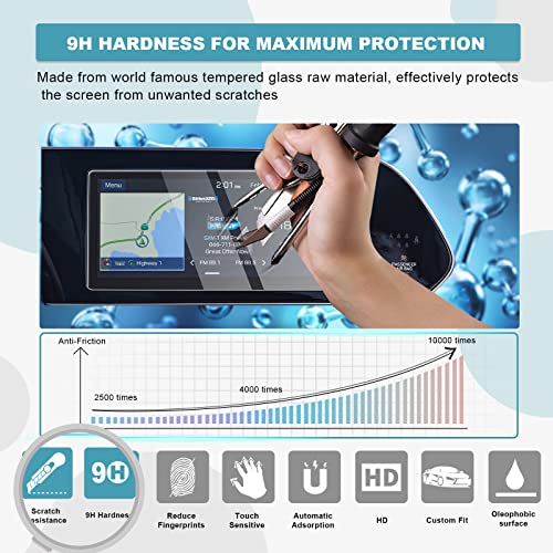 Image of CDEFG for 2023 Palisade 12.3 Inch Screen Protector 2023 Palisade Touch Screen Display Protector Foils Infotainment Navigation Screen Protective Film Tempered Glass Anti-Scratch 2023 Palisade