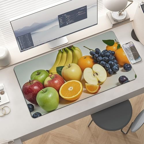 Protector de escritorio Fruits Desk Pad grande blanco miniatura 6