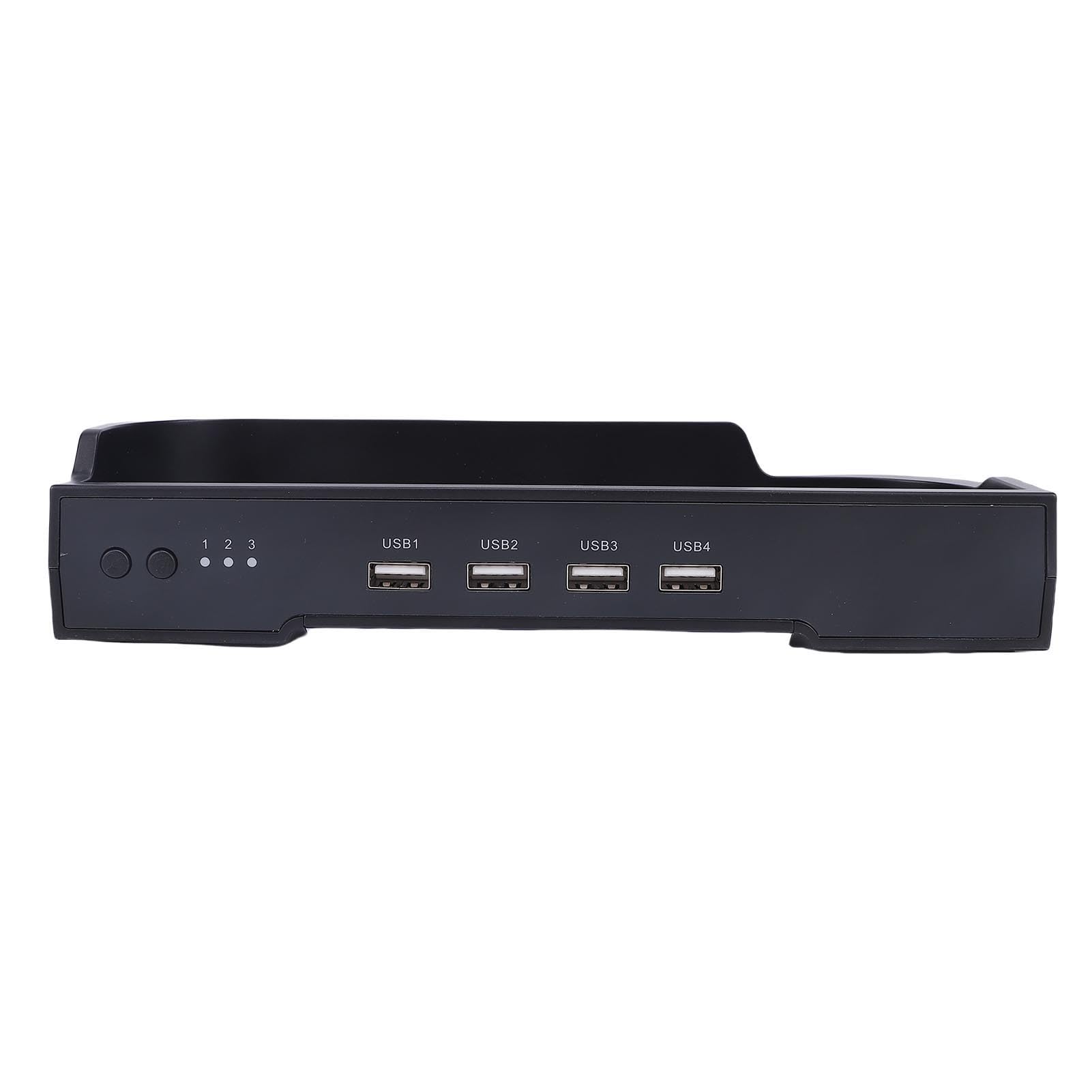 Lylithuif Base per ventola di raffreddamento adatta per 2 Doppia ventola 4 porte HUB USB 3 velocità 8 modalità RGB Console di gioco Docking station per montaggio a parete per