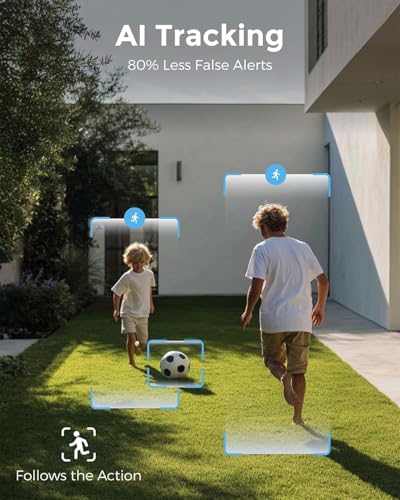 Image of Devo Solar Security Camera Wireless Outdoor for Home, 2.3K Color Night Vision, 360 AI /PIR Human Detection, 2-Way Audio, WiFi 6, IP66 Waterproof, Triple Alert System White