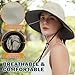 EINSKEY Unisex Sun Hat with Ponytail Hole, Waterproof UV Protection Wide Brim Bucket Hat for Summer Fishing Hiking Gardening