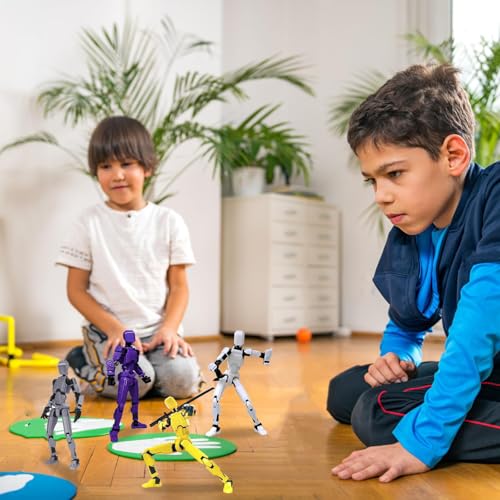 Image of RAMONI 4Pcs Action Figure Toys, T13 Action Figures, Portable & Easy to Use, Robot Toy, 3D Printed Toys with 28 Accessories