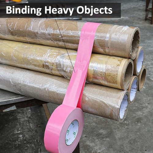 Image of BOMEI PACK Yellow Duct Tape, Heavy Duty Strong Waterproof Industrial Color Duct Tape 9.0mil x 1.88inch x 60yds for Packing and Repairing
