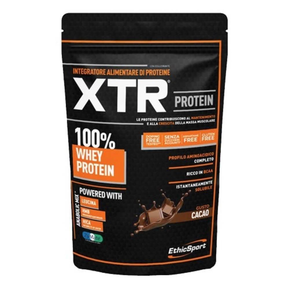 EthicSport XTR Protein Busta da 900g Nuova Formulazione (Cacao)