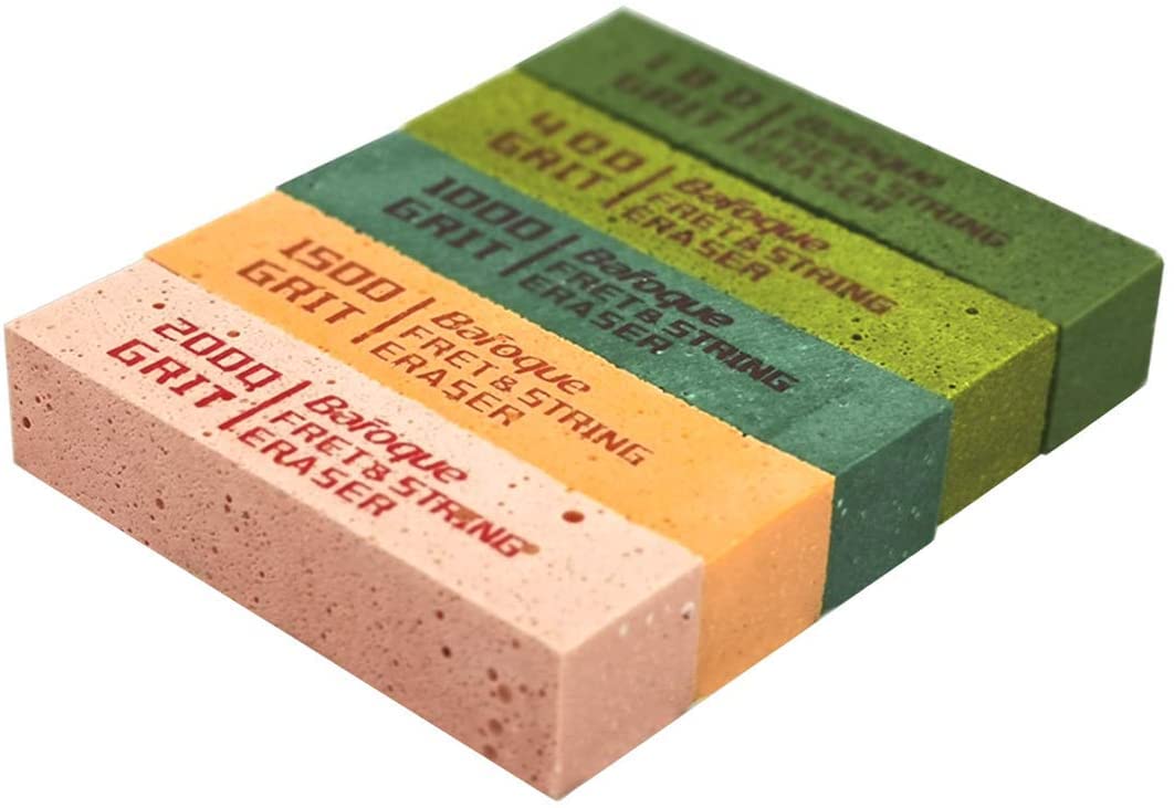 Set 3 Gomme Abrasive Per Lucidatura Tasti Chitarra - 180, 400 E 1000 Grit - Fret Erasers Professionali - Foto 9