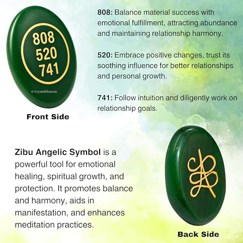 Image of Certified Green Zibu Symbols Crystal for Money