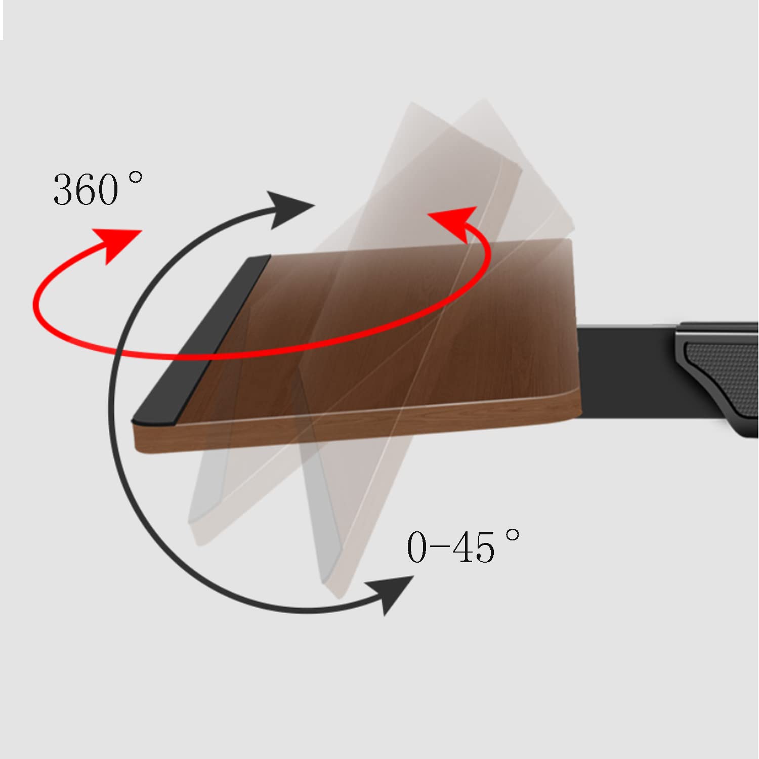 Amazon | キーボードトレイ,35mm鋼管取付キーボードトレイ,木製VESA