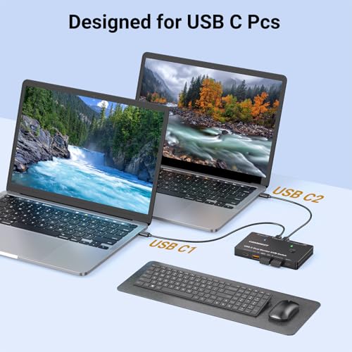 Switch KVM USB C : connectez 2 PC sur 2 écrans 4K sans débrancher vos câbles - 4