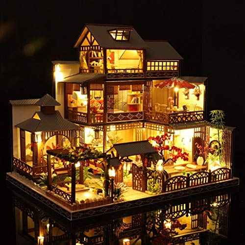 3D-Puzzle DIY Puppenstuben Kit Assembled Miniatur Aus Holz Kabine Handmade Haus Für Mädchen Weihnachten Geburtstag – Bild 4