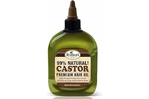 Difeel Premium 99% Natural Castor Hair Oil, 7.1 Oz - Enriched with Organic Ingredients