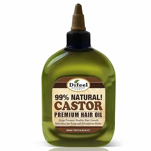 Difeel Aceite de ricino 99% natural prémium para el cabello, 7.1 onzas (paquete de 6)