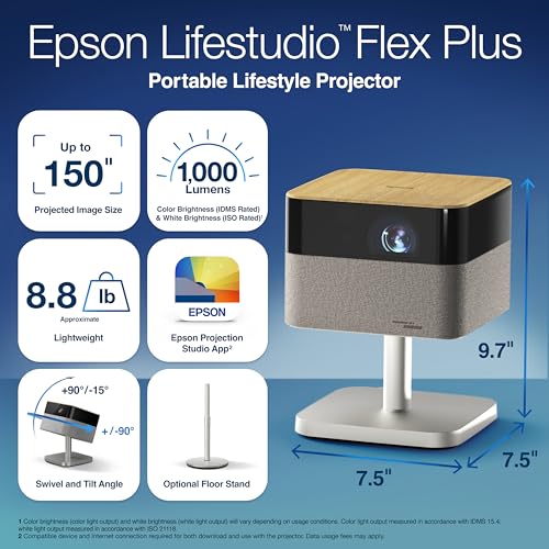 Epson Lifestudio Flex Plus 4K PRO-UHD Portable Lifestyle Projector - image 8