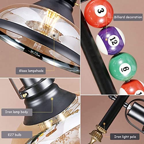 Lampe suspendue plafond billard rétro industriel en fer - 3