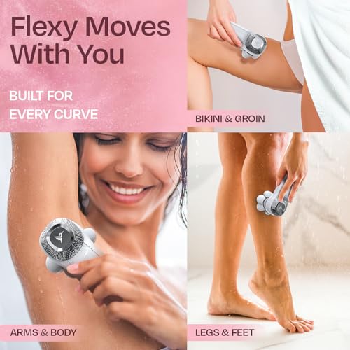 Image of HUMMINGBIRD Flexy Electric Razors for Women - Cordless Rechargeable Waterproof Electric Leg Shaver for Silky Smooth Legs, Hair Removal Kit