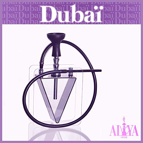 Cachimba de diseño Premium triangulo Shisha Metacrilato Premium. 26 cm. Diseño Premium. Hookah original. Ideal para un buen regalo. Kit completo con manguera, pinza y cazoleta.