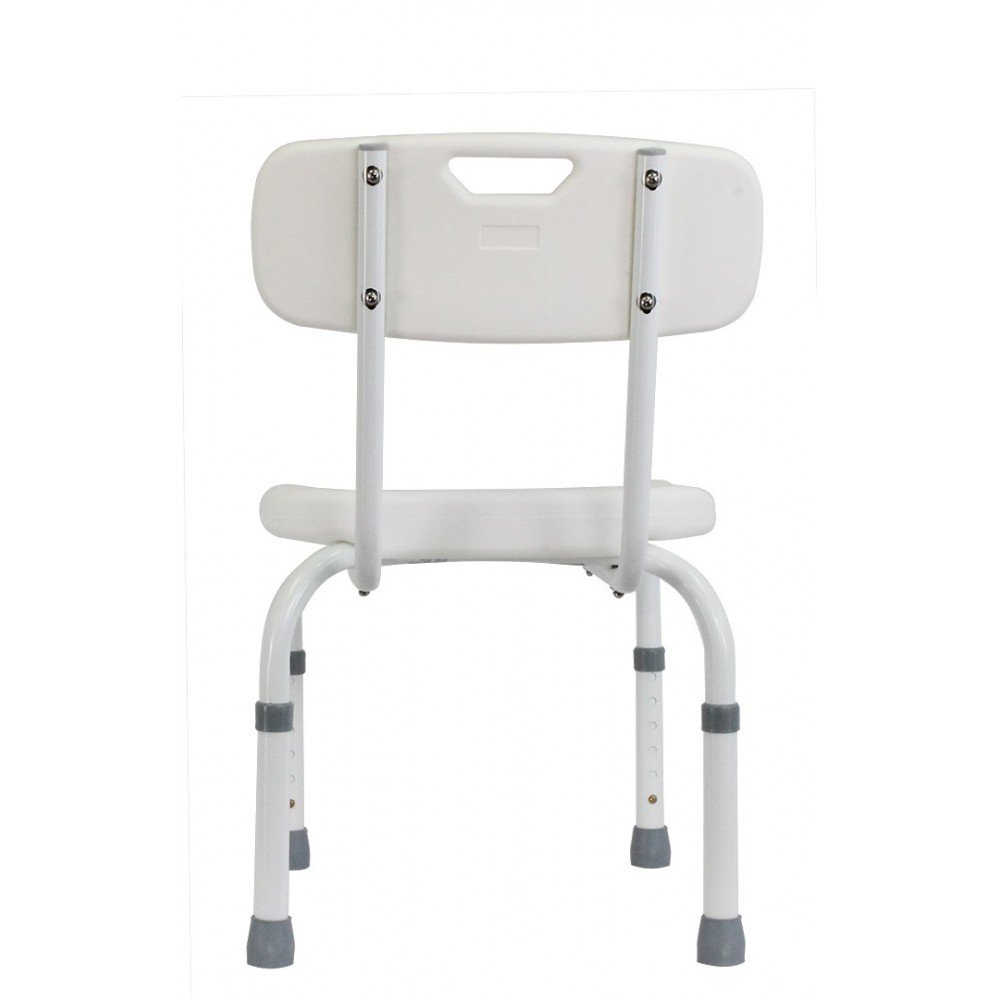 Silla de baño con asiento en U, Regulable, Blanca, Samba