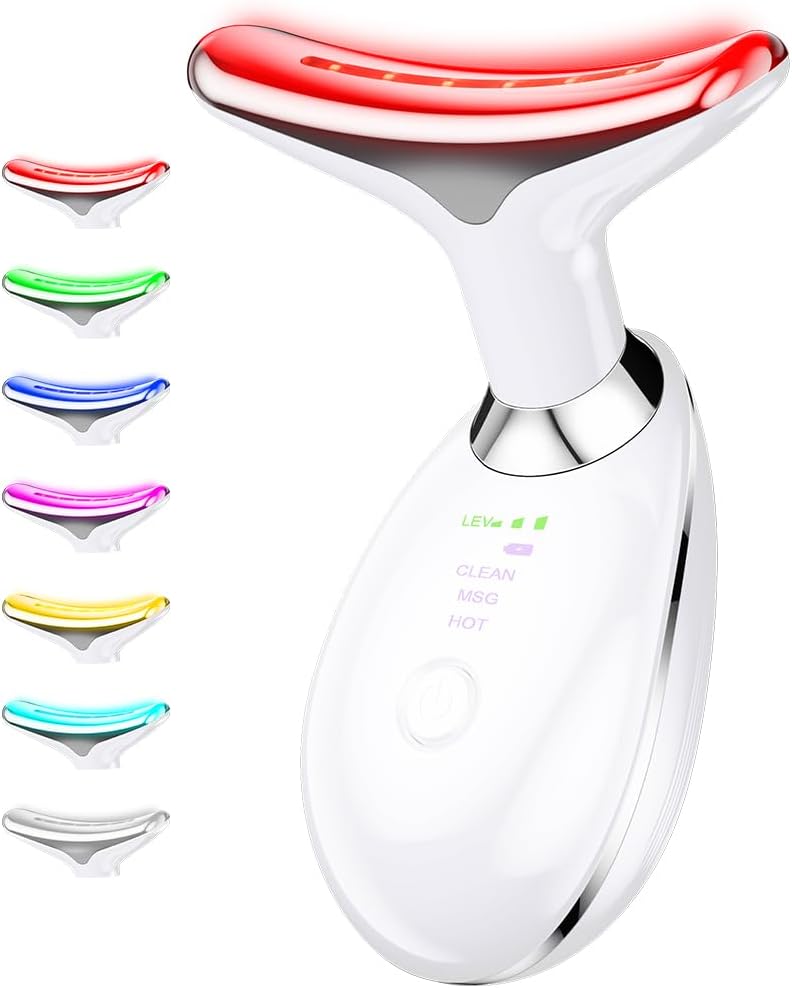 7-in-1 Face Massager, Facial Massager for Face and Neck with 3 Modes, Facial Skin Care Tool with Vibration and Thermal (White) 7-in-1 Face Massager, Facial Massager for Face and Neck with 3 Modes, Facial Skin Care Tool with Vibration and Thermal (White)