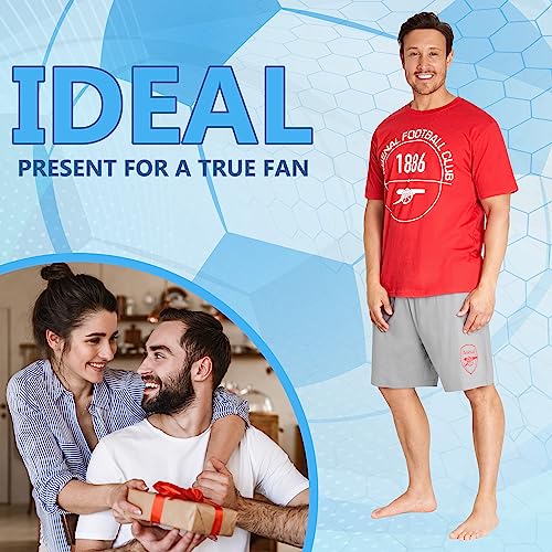 Arsenal F.C. Pajamas for Men Teens Short PJs Set Sleepwear Soccer Loungewear3