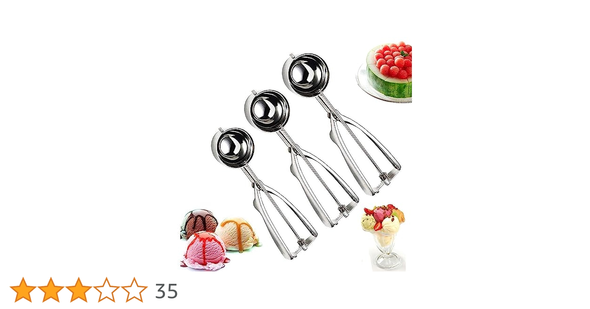 あいす専用様 Amazon | アイスクリームスプーン ステンレス素材 3個セット