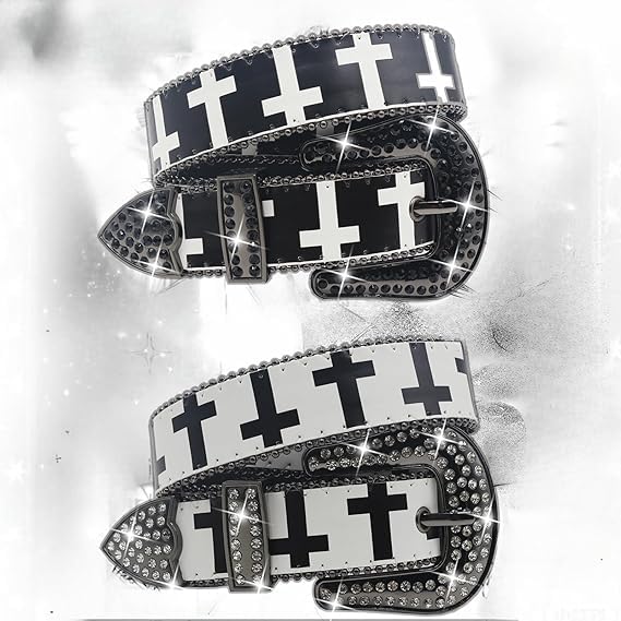 Diamond Belt Women Therian Goth Streetwear 2000s Punk Y2k Belts Vintage Grunge Emo Accessories3