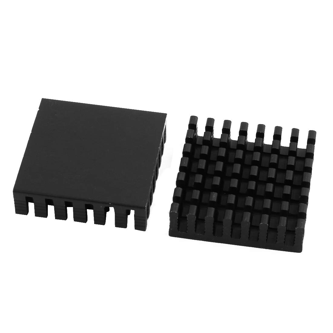 Aexit 8Pcs 28mmx28mmx8mm Garage & Shop Aluminum Heatsink Heat Diffuse Cooling Power Converters Fin Black