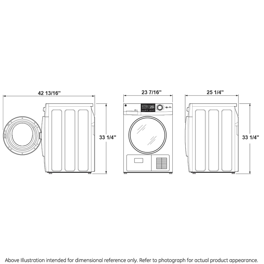 Image of GE 4.1 cu. ft. 240-Volt White Electric Ventless DryerGFT14ESSMWW