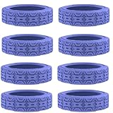 YiNLuax 4 fundas protectoras de silicona para ruedas de equipaje, accesorios para viajes y oficina, fundas protectoras para ruedas de equipaje, Purple, One Size
